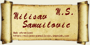 Milisav Samuilović vizit kartica